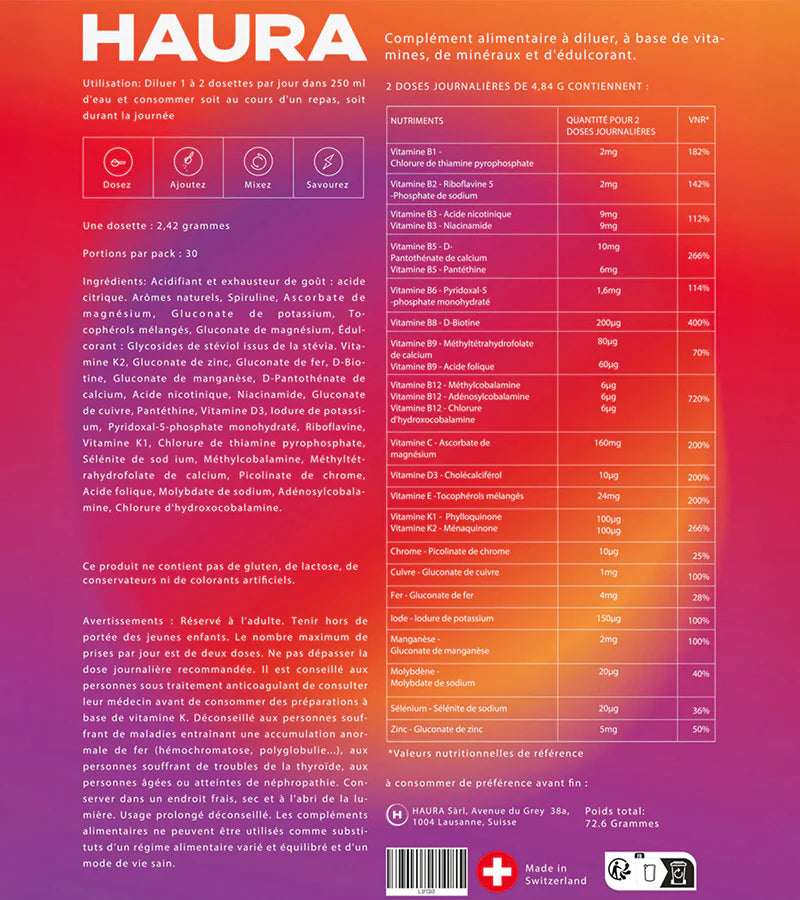 HAURA - Multivitamine Biomimétique Tout-en-Un